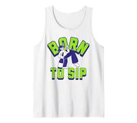 Born to Sip Fun Bere Party Vibes per Le uscite con Gli Amici Canotta