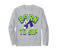 Born to Sip Fun Bere Party Vibes per Le uscite con Gli Amici Maglia a Manica