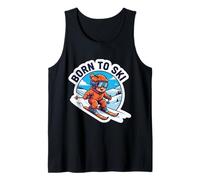 Born To Ski Bambini Sci Citazione Bambino Sciatore Ragazzi Ragazze Detto Canotta