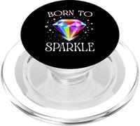 Born to Sparkle - Design colorato con citazione a rombi PopSockets PopGrip per MagSafe
