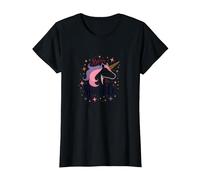Born To Sparkle Unicorno per Donne Magical Fantasy Slogan Maglietta, Donna, Nero, L