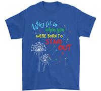 Born To Stand Fuori Autism Asd Uomo T-Shirt 100% Cotone