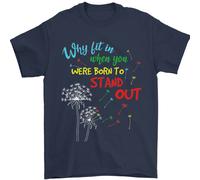 Born To Stand Fuori Autism Asd Uomo T-Shirt 100% Cotone