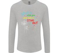 Born To Stand Out Autistico Autism ASD Uomo Manica Lunga T-Shirt