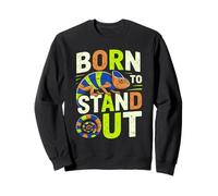 Born to Stand out Camaleonte Divertente Rettile Design Felpa
