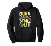Born to Stand out Camaleonte Divertente Rettile Design Felpa con Cappuccio