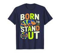 Born to Stand out Camaleonte Divertente Rettile Design Maglietta