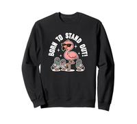 Born to stand out carino fenicottero Kawaii estate in piedi alto Felpa