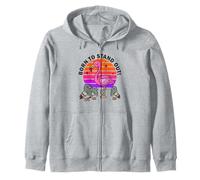 Born To Stand out Carino Kawaii Fenicottero Uccello Estate Felpa con Cappuccio
