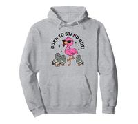 Born To Stand out Carino Kawaii Fenicottero Uccello Estate Felpa con Cappuccio