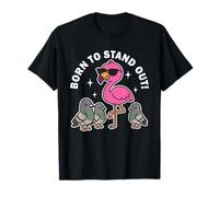 Born To Stand out Carino Kawaii Fenicottero Uccello Estate Maglietta