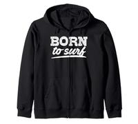 Born to Surf Beach Citazione Summer Vibes Felpa con Cappuccio