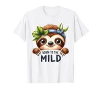 Born To The Lieve Carino Tropicale Giungla Bradipo Maglietta