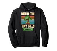 Born To Trim Tiny Trees Since 2002 per compleanno a tema bonsai Felpa con Cappuccio