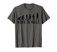Born to Walk - Nordic Walking - Nero - Divertente Maglietta