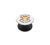 Born To Yap Forced To Work Simpatico criceto Yapping divertente PopSockets PopGrip Adesivo