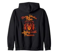 Born Under Fire Living with Passion Felpa con Cappuccio