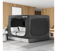 BORNA Tenda da letto a baldacchino king size per adulti e bambini, tenda portatile da sogno per interni per bambini e adulti, spazio traspirante per la privacy sul letto con tre porte (materasso non