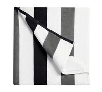 Bornbay Telo mare oversize in cotone, extra large, 101,2 x 178,2 cm, asciugamano da spiaggia per uomo, XL, a righe grigie, per adulti, uomini e donne