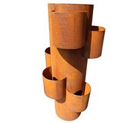 Bornhöft Spirale per erbe aromatiche, a forma di torre di erbe aromatiche, altezza 68 cm, in metallo, decorazione da giardino, piramide floreale (antiruggine)