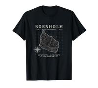 Bornholm, Danimarca: Mappa, Coordinate, Bussola Maglietta