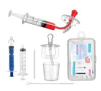 BORNOVA Ciuccio medico con siringa integrata e succhiafrutta per neonati, calmosine digestione, soluzione sicura per la nutrizione e il farmaco del tuo bambino