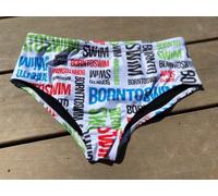 Borntoswim logo brief white 3xl - uk42