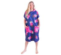 Borntoswim poncho gelato blu/rosa m