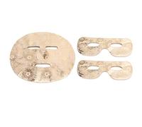 BOROCO Maschera monouso viso e occhi, fogli di carta, pre-tagliati, ritenzione di umidità, oro floreale, tessuto, cura della pelle, maschera fai da te