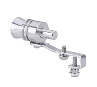 BOROCO Turbo Sound Simulator Whistle, Universal Alluminio Turbo Sound Silenziatore di scarico del fischio del silenziatore del fischio di scarico dell'auto per auto Simulatore di valvola(L-d'argento)