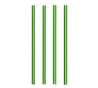 Borosilicate Glass Drinking Straws | Multicolor 4pcs, straight or elbow: Cold drinks, coffee, cocktail, glass blowing(Green)