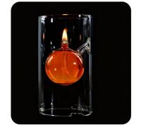 Borosilicate Includes clear Glass Oil Light Suspended Large Size Hurricane Candle Holder Come with Wick and Oil Tube Sleeve Paraffin Lamp 7" 6" 11" 8" (Brown,H：5.91 in)