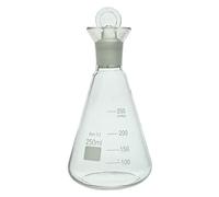 Borosilicato Erlenmeyer Flask 50-1000ml - Matraccio conico for determinazione dello iodio con giunto conico standard(250ml with 24/26 Stopper)