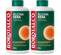 Borotalco, Bagnodoccia Buonasera Rigenerante, con Particelle Leviganti Biodegradabili e Profumo di Ambra Speziata, Texture Ricca e Cremosa, Dona Vitalità, Ideale per la Sera, Flacone 500 ml