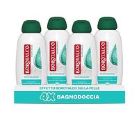 Borotalco Bagnodoccia Rinfrescante Muschio Bianco, Bagnoschiuma Corpo, Formula Rinfrescante, Freschezza Avvolgente, Dermatologicamente Testato, 4 Flaconi da 600 ml - Esclusiva Amazon