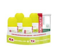 Borotalco, Deodorante Roll On Attivo 4x50ml, Deo-Salviette Originale 2in1