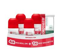 Borotalco, Deodorante Roll On Intensivo 4x50ml, Deo-Salviette Originale