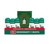 Borotalco, Deodorante Roll On Originale e Talco Assoluto in Polvere, Formula Senza Alcool, Assorbe il Sudore, Profumo Borotalco, 72h di Efficacia - 6 Flaconi da 50 ml