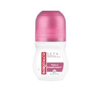 Borotalco, Deodorante Roll On Seta, Formula Senza Alcool e con Talco a Cristalli Attivi, Tripla Protezione Asciutta, Profumo di Talco e Fiori Rosa, 48h di Efficacia - 1 Flacone da 50 ml