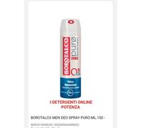 BOROTALCO DEODORANTE SPRAY 150ML ZERO SALI PURO TALCO ESSENZIALE OKY PEZZI 3