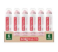 Borotalco Deodorante Spray Invisibile Deo 48h con Talco Effetto Barriera Asciutto Anti Macchie Senza Alcol Profumo Cipriato - 6 Flaconi da 150ml