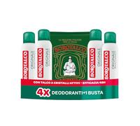Borotalco, Deodorante Spray Originale, con Talco a Cristalli Attivi, Tripla Protezione Asciutta, Senza Alcool, Profumo di Borotalco, 48h efficacia - 4 Pezzi da 150 ml - Esclusiva Amazon
