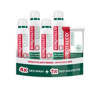Borotalco Deodorante Spray Puro 4x150ml Deo Salviette Originale 2in1 Formula con