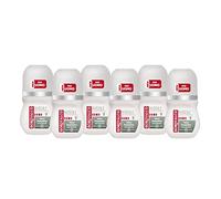 Borotalco, Deodorante Uomo Roll On Invisibile, Formula Senza Alcool con Talco Protettivo, Anti-Macchie, Profumo Muschiato, 72h di Efficacia - 6 Pezzi da 50 ml