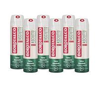 Borotalco, Deodorante Uomo Spray Asciutto Originale, Formula Senza Alcool con Talco Assoluto, Assorbe il Sudore, Profumo Borotalco, 72h di Efficacia - 6 Pezzi da 150 ml