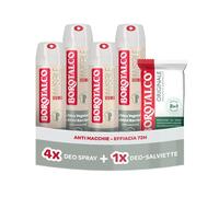 Borotalco, Deodorante Uomo Spray Invisibile 4x150 ml, Deo-Salviette 2in1