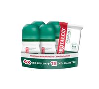 Borotalco, Kit con 4 Deodoranti Roll On e Deo-Salviette, con Talco Vegetale e Molecole Anti-Odore, Azione Detergente e Deodorante, Durata 48h, Senza Alcol, 4x150 ml, 12 Salviette - Esclusiva Amazon