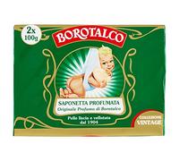 Borotalco, Sapone Solido, Saponetta Solida Profumata alla Fragranza Borotalco - Ideale per l'Igiene delle tue Mani, per una Pelle Liscia e Vellutata - Due Saponette da 100 gr