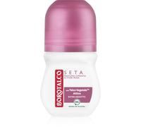 Borotalco, Deodorante Roll On Seta, Formula Senza Alcool e con Talco a Cristalli Attivi, Tripla Protezione Asciutta, Profumo di Talco e Fiori Rosa, 48h di Efficacia - 1 Flacone da 50 ml