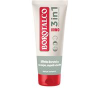 Borotalco, Doccia-shampoo Uomo 3in1 Corpo, Capelli e Barba, Profumo Muschiato, Corpo, Capelli e Barba Puliti, Morbidi e Profumati, Dermatologicamente Testato - 200 ml